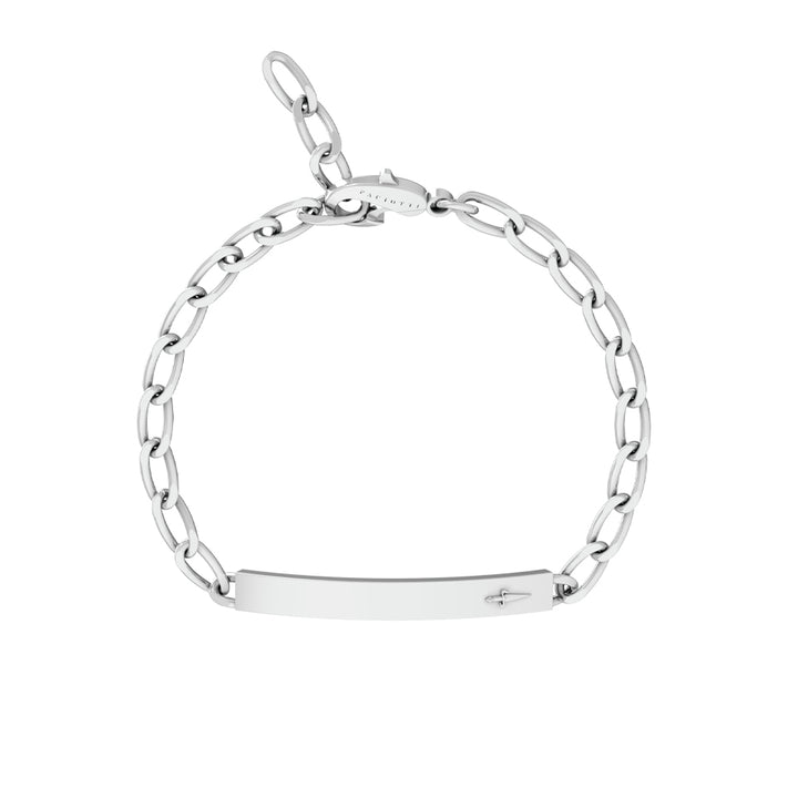 Bracciale Uomo Cesare Paciotti Argento Catena Groumtte Targhetta JPBR5075B
