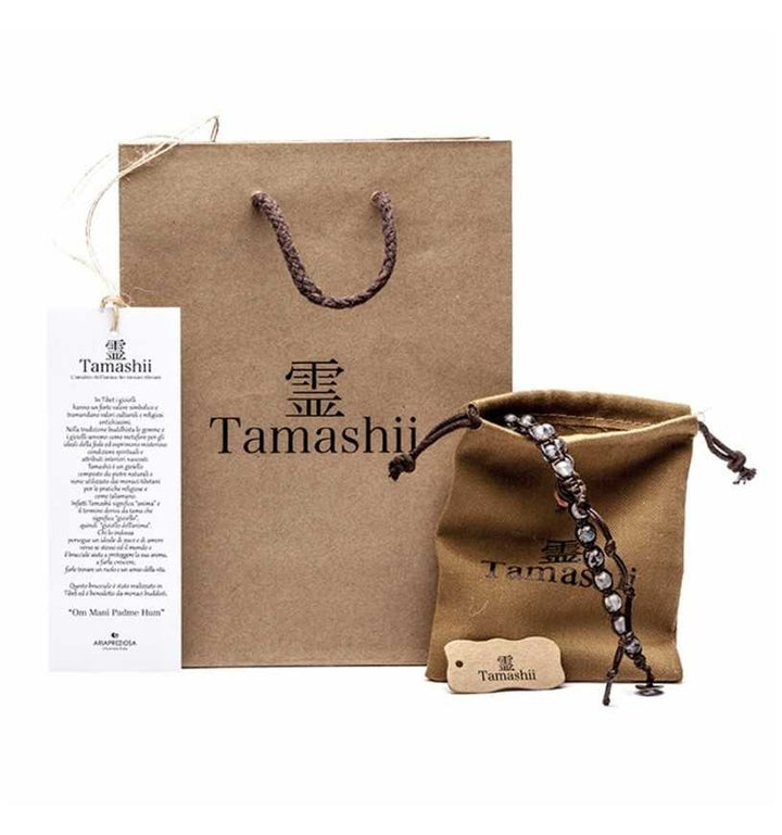 Bracciale Uomo Tamashii Marrone Biglia Occhio Di Tigre Porta Fortuna BHS900-214