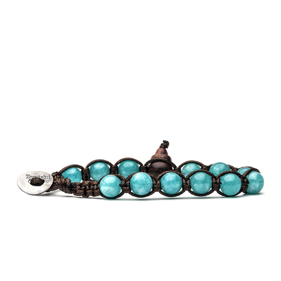 Bracciale Uomo Tamashii Biglie Giada Verde Acqua Porta Fortuna BHS900-200