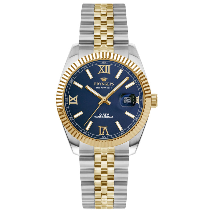 Orologio Uomo Pryngeps Quarzo Blu Acciaio Bicolore Jubilè A821/2B BLU