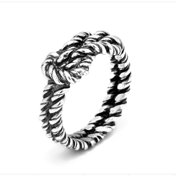 Anello Uomo Giovanni Raspini Argento 925 Fascia Lavorazione Nodo Marinaro 11318/20