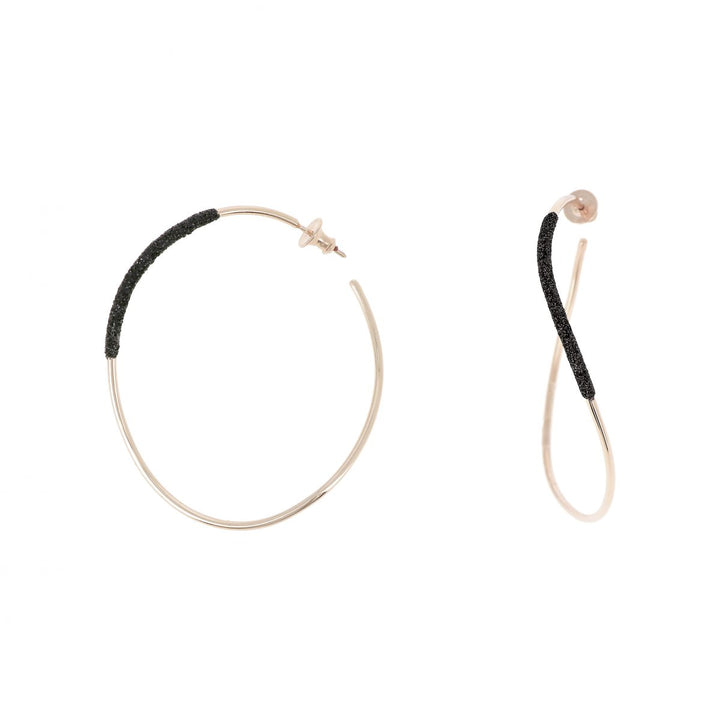 Orecchini Donna Pesavento Cerchi Argento 925 Rosè Polvere di Sogni Nera WPLVO1182
