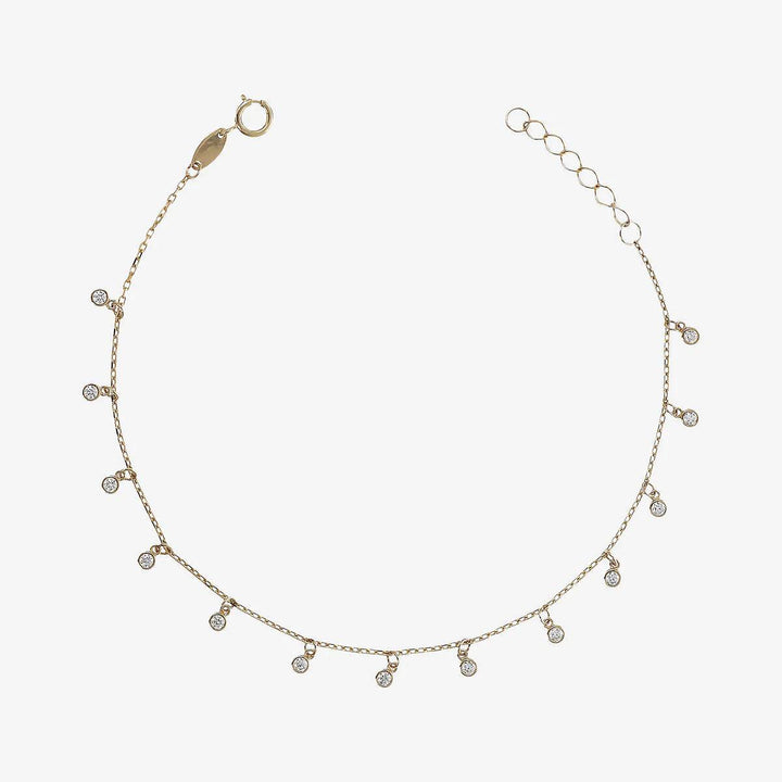 Bracciale Donna Milor Gold 9 KT Catena Rolò Zirconi WSGD90569.YG