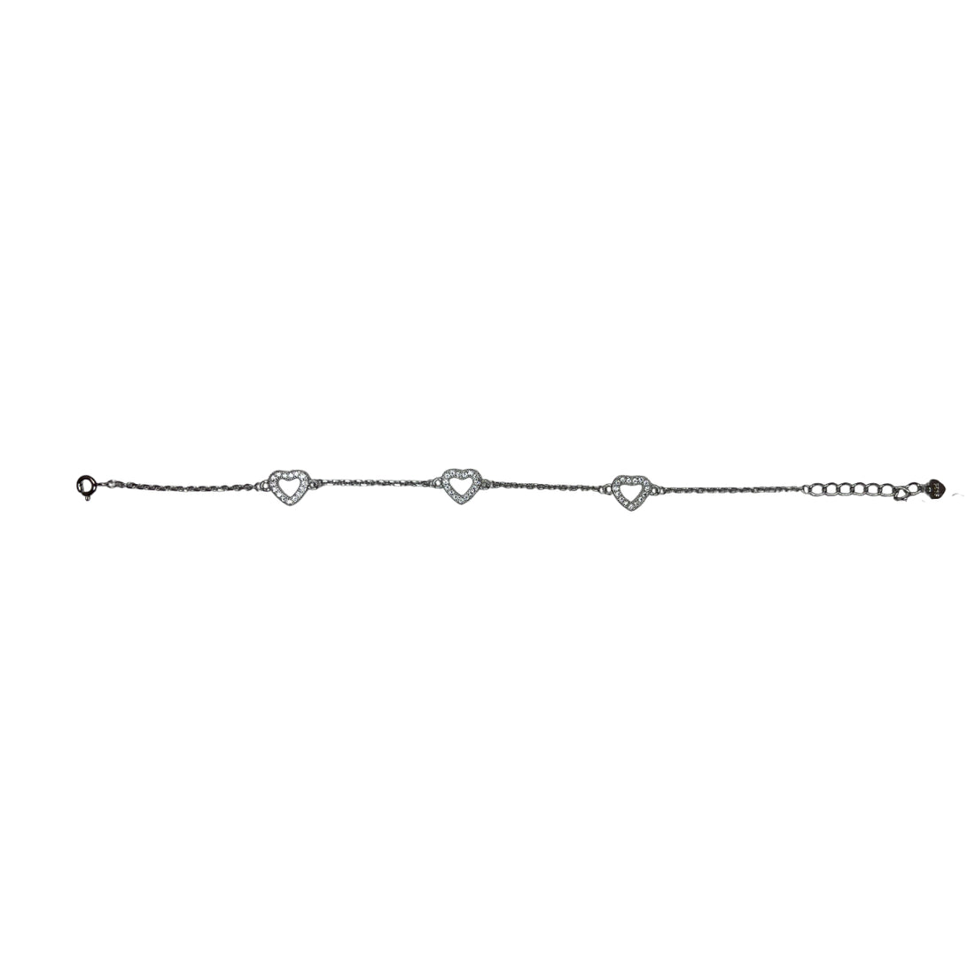 Bracciale Donna Re Mida Argento Cuori Zirconi BR-Djv-4