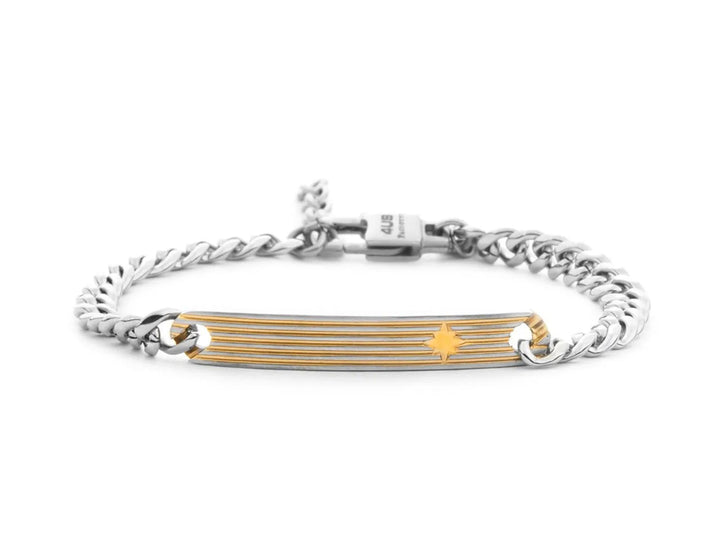 Bracciale 4US Cesare Paciotti Acciaio Con Catena E Placchetta 4UBR7802