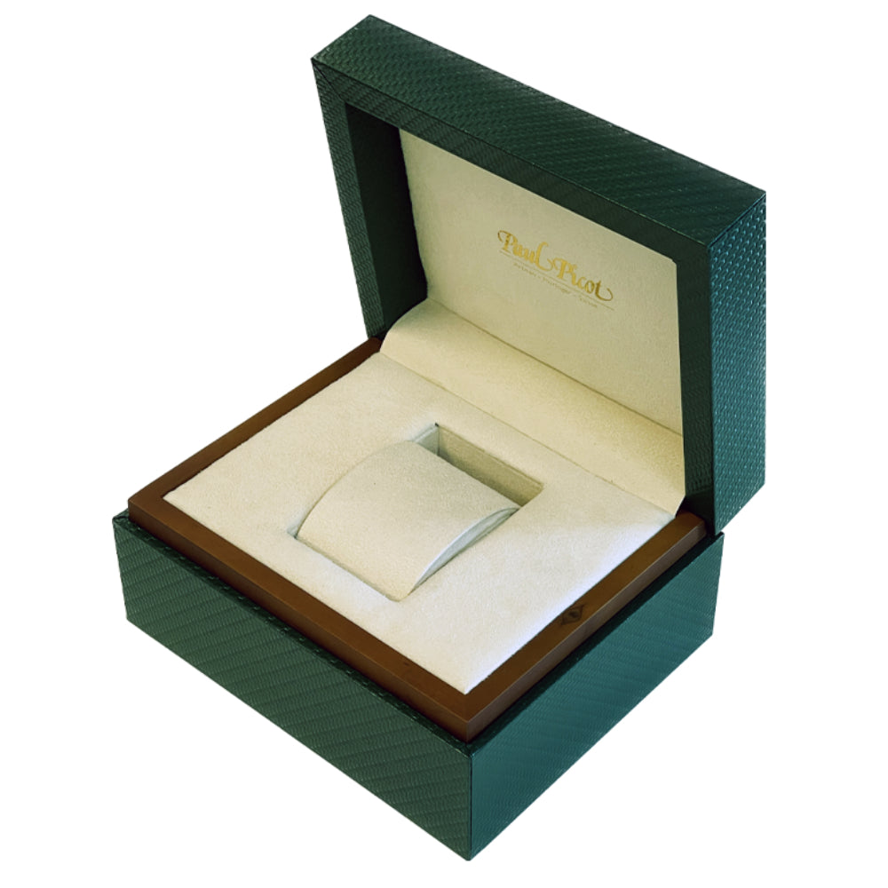 Orologio Uomo Paul Picot Elegant Pelle Marrone Automatico Bianco 4404S