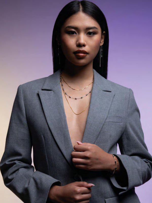 Collana Donna 4US Cesare Paciotti Acciaio Quattro Fili Bicolore 4UCL8134W