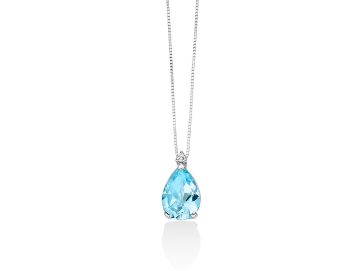 Collana Donna Miluna Girocollo ORO 750 con acquamarina e diamanti