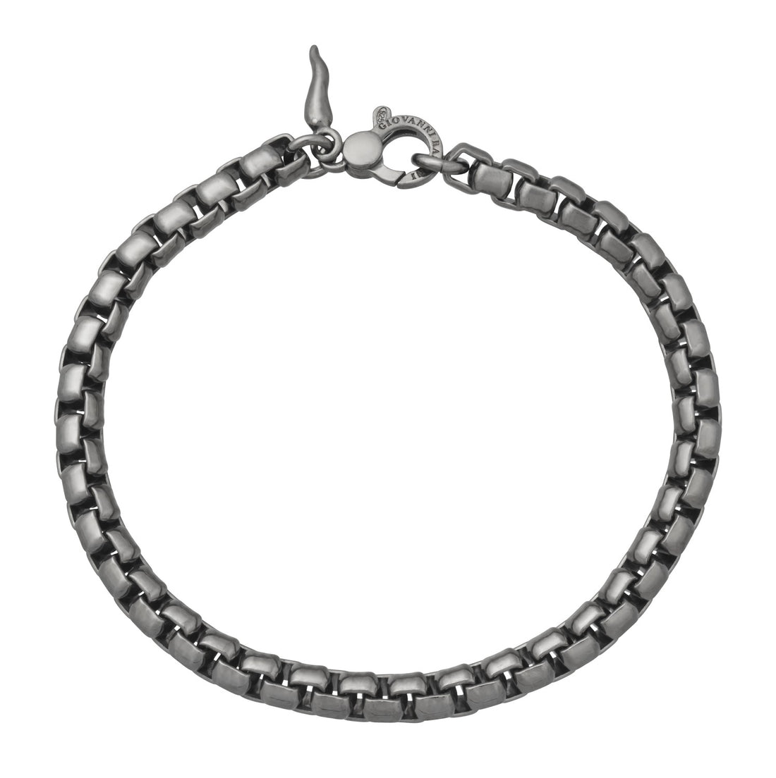 Bracciale Uomo Giovanni Raspini Argento 925 Catena Maglia Forzatina Quadrata brunita 12399L