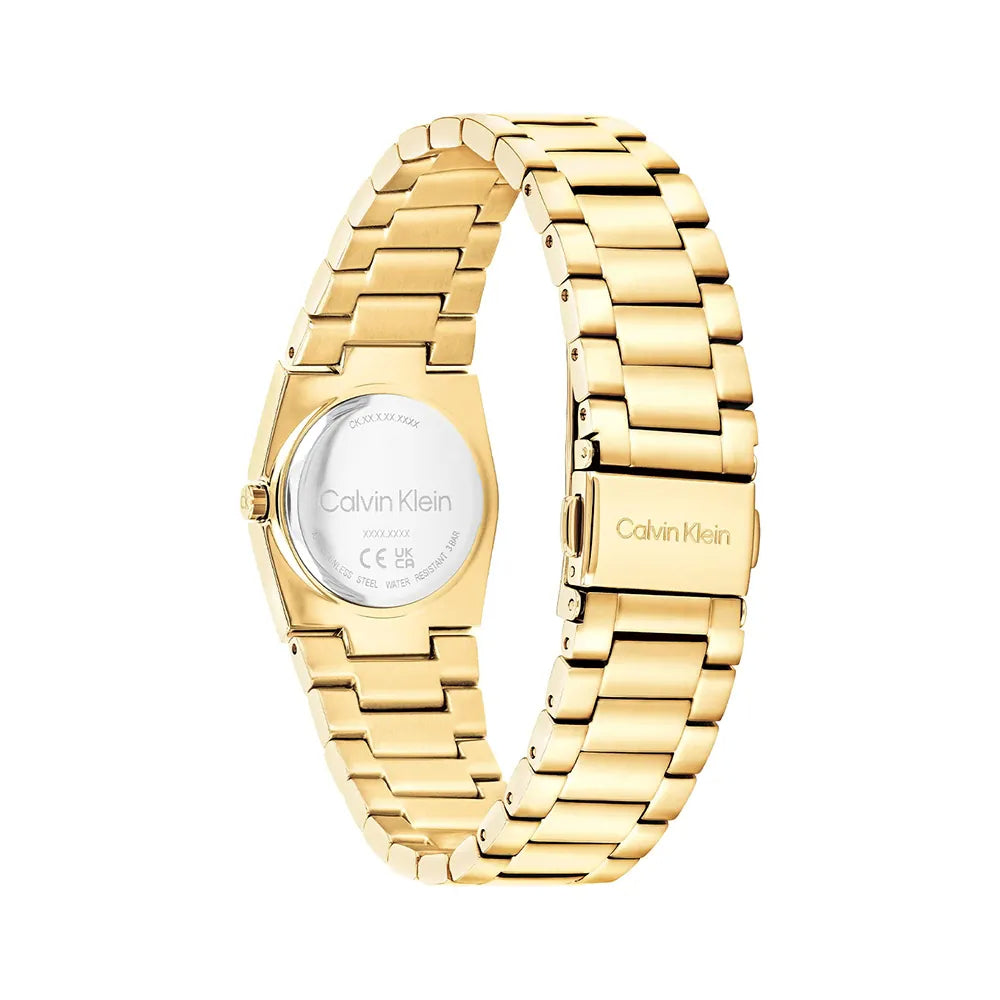 Orologio Donna Acciaio dorato Calvin Klein Quarzo Solo Tempo  Lucido 25100122