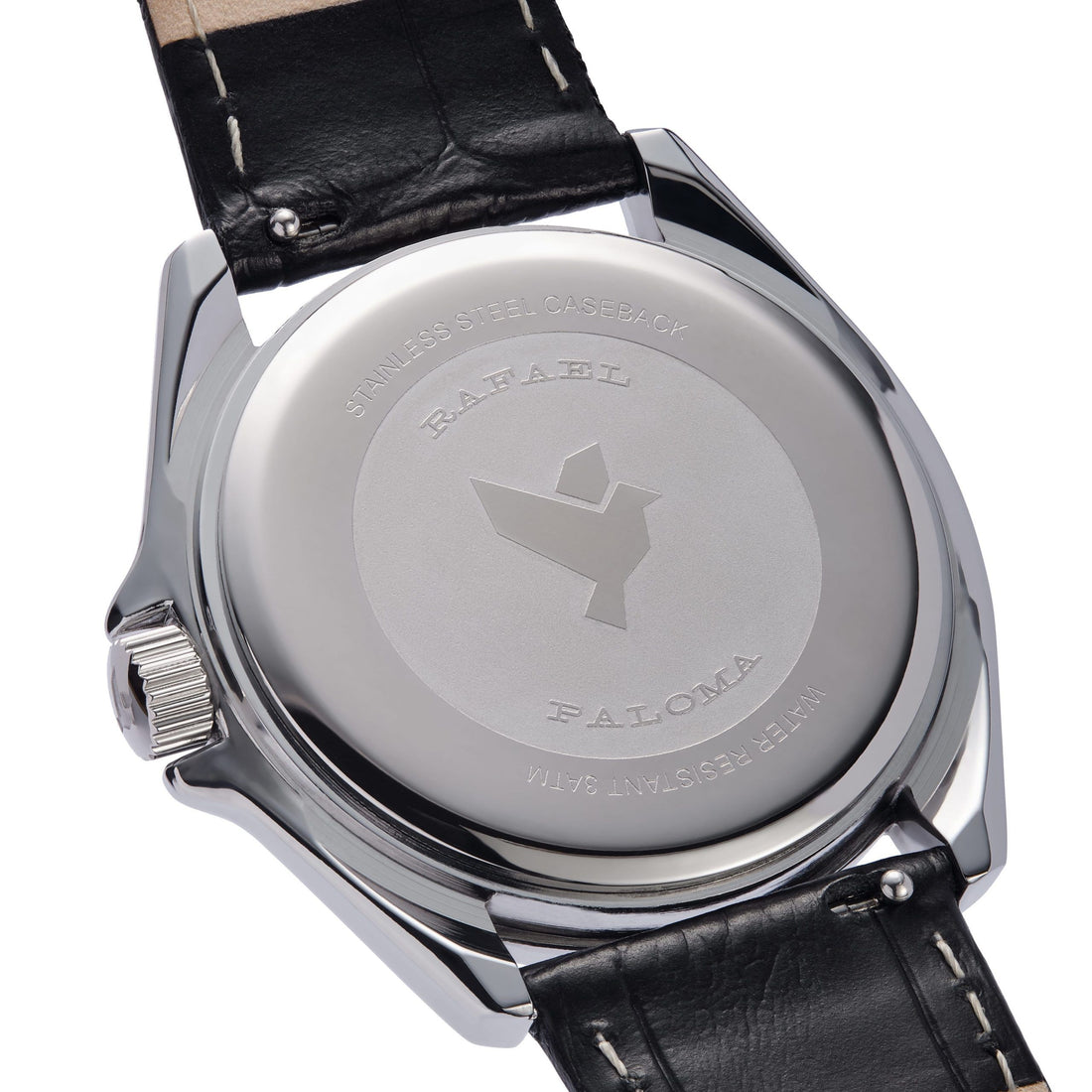 Orologio Uomo Rafael Paloma Acciaio Pelle Nero Data ORP003003