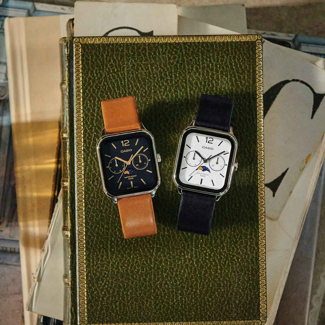 Orologio Uomo Casio Acciaio Pelle Quarzo Multifunzione MTP-M305L-1AVER