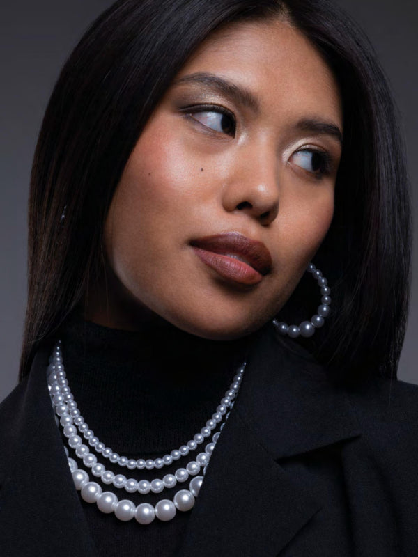 Collana Donna 4US Cesare Paciotti Acciaio Perle Biglie 4UCL8115W