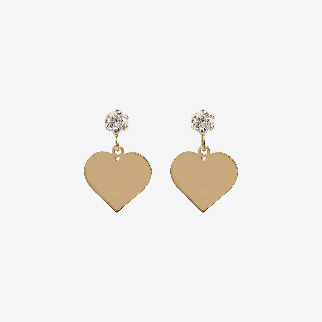Orecchini Donna Bambina Milor Gold 9 KT Cuore Punto Luce WSGD90477.YG