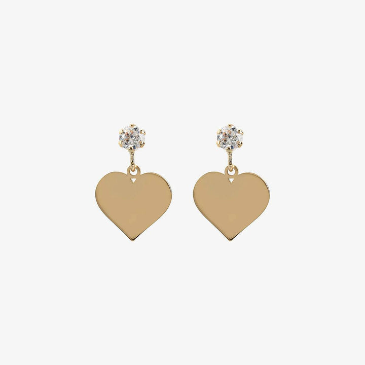 Orecchini Donna Bambina Milor Gold 9 KT Cuore Punto Luce WSGD90477.YG