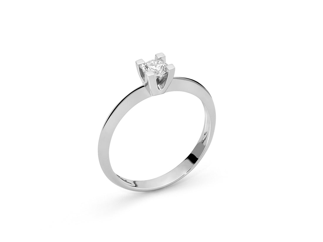 Anelli Donna Miluna Solitario Sfaccetato Oro 18 KT Diamanti LID3265-020G7