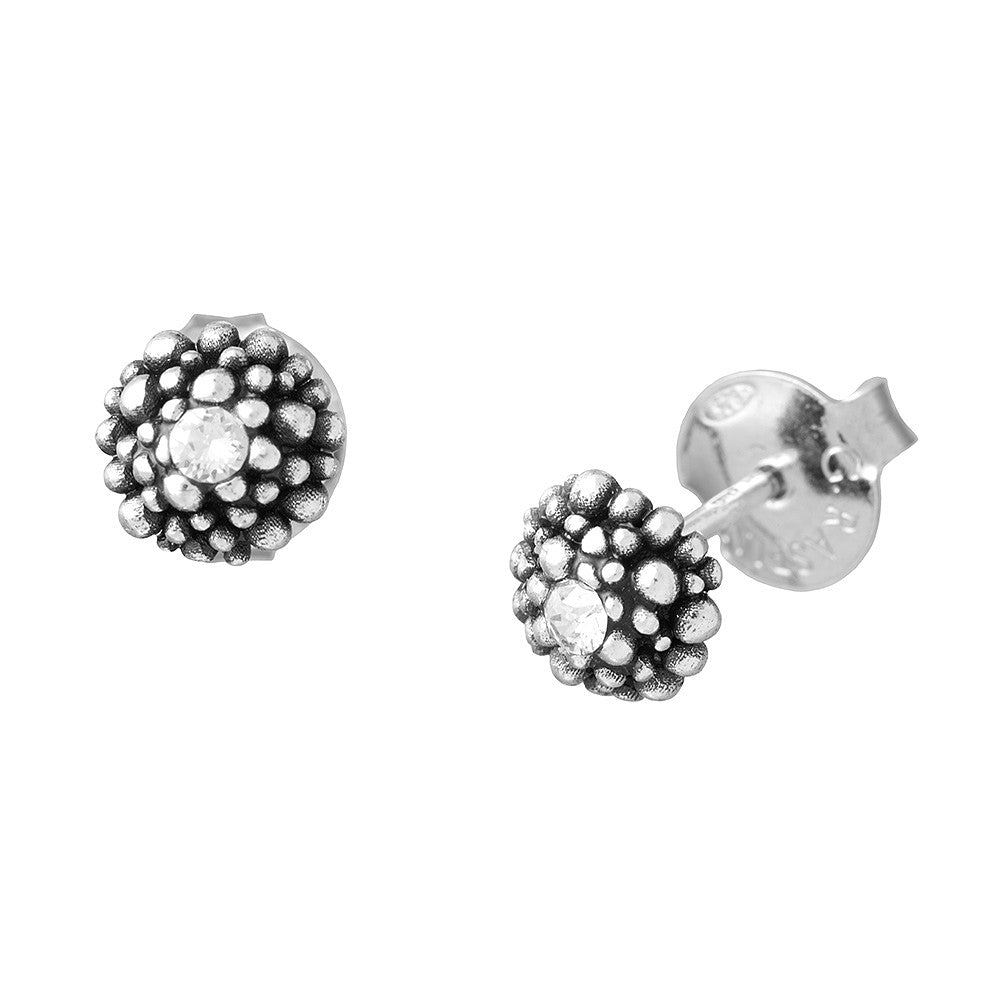 Orecchini Donna Giovanni Raspini Argento 925 Sferette Zircone Bianco 11823