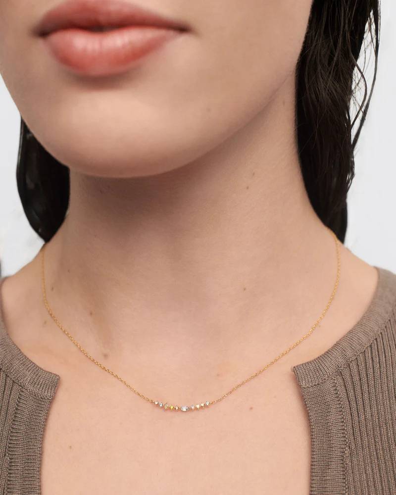 Collana Donna PDPaola Argento 925 Dorato Riviera Zirconi Colorati CO01-951-U