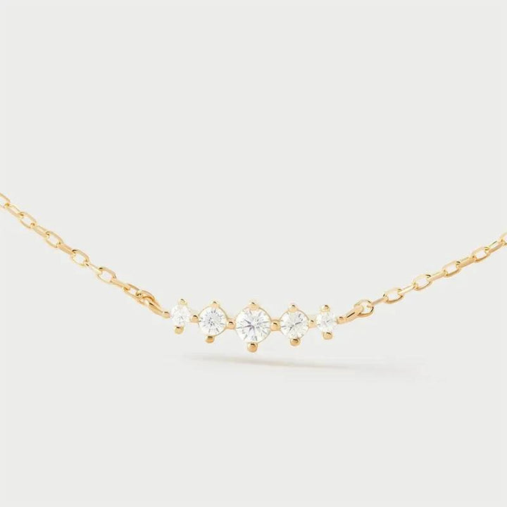 Collana Donna PDPaola Argento 925 Dorato Estela zirconi bianchi CO01-B61-U