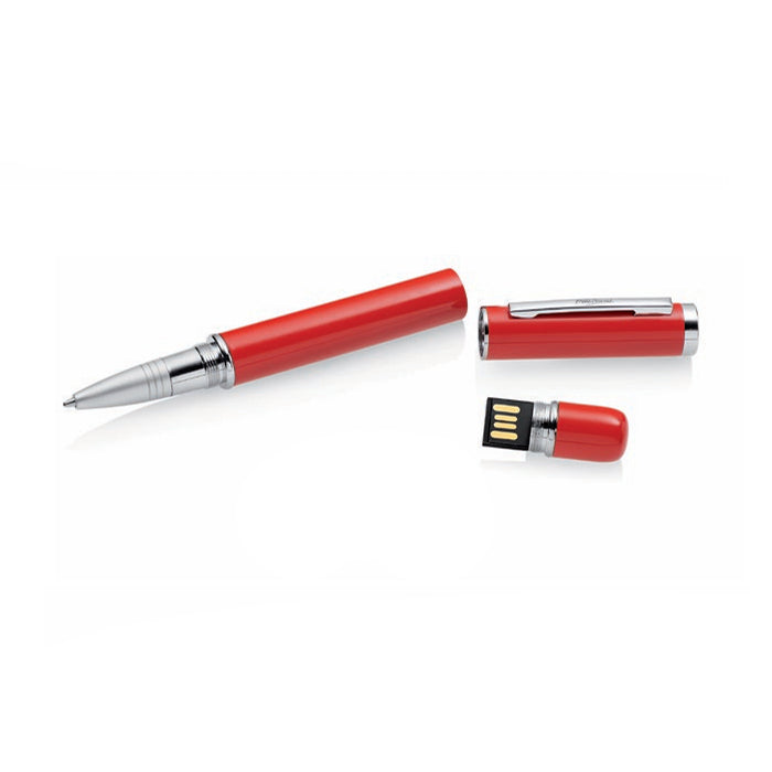 Penna Ottaviani Biro Roller USB Acciaio Rosso Home Collection 84275
