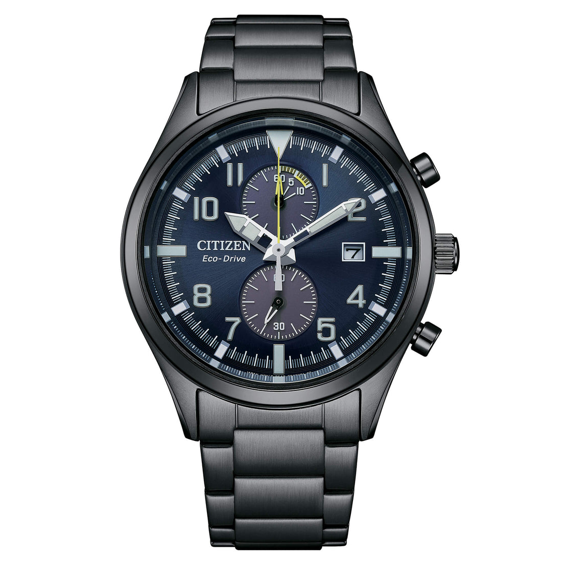 Orologio Uomo Citizen Eco Drive Cronografo Classic Acciaio PVD Nero CA7027-83L