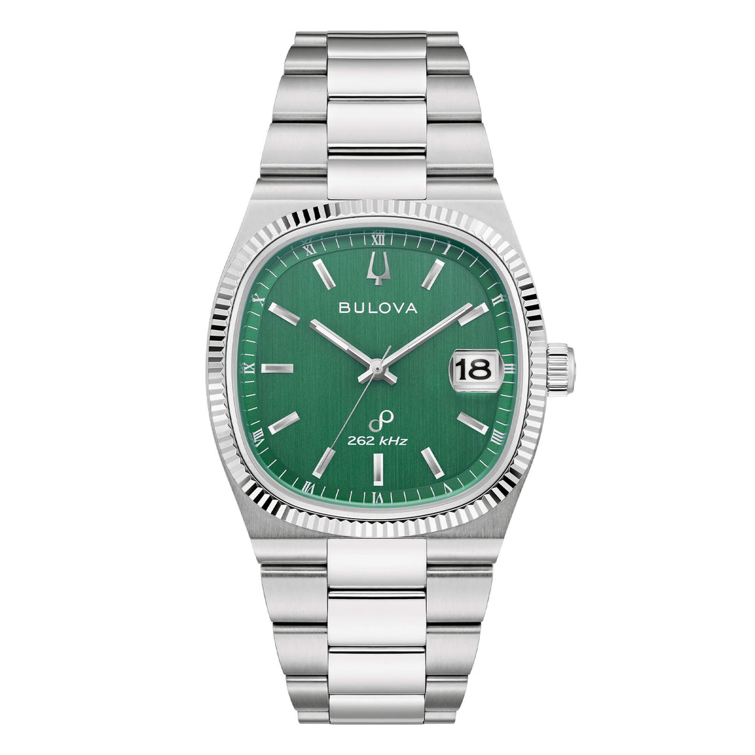 Orologio Uomo Bulova Super Seville Verde 262 kHz Data 96B439
