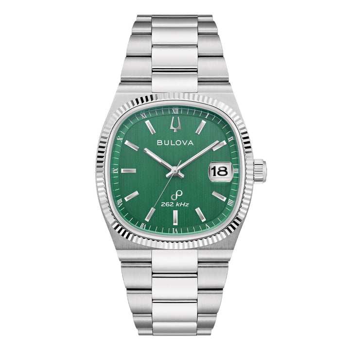 Orologio Uomo Bulova Super Seville Verde 262 kHz Data 96B439