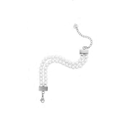 Bracciale Donna 4US Cesare Paciotti Acciaio Perle Biglie 4UBR8114W