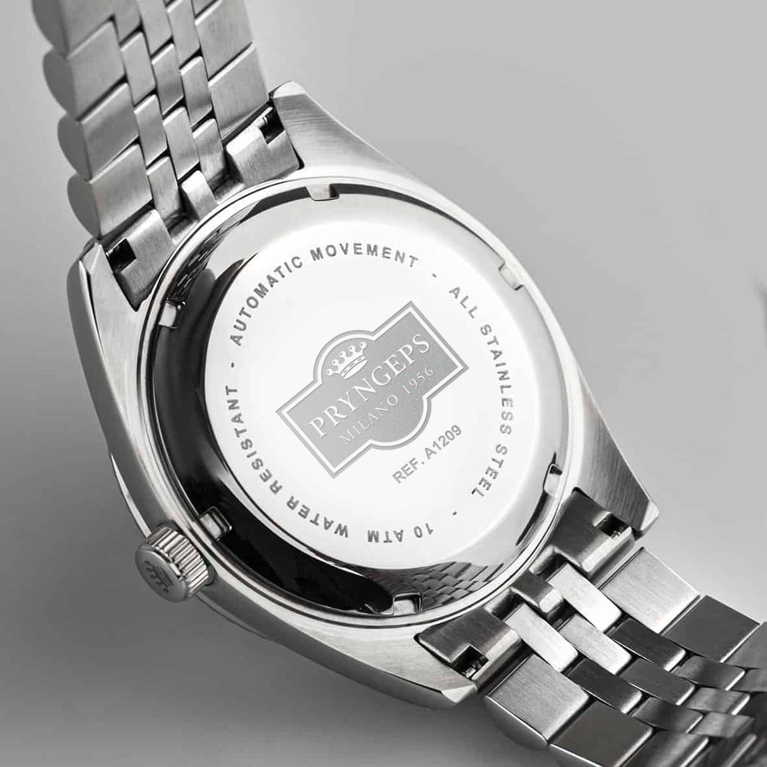 Orologio Uomo Pryngeps Automatico Malachite Verde Acciaio Jubilè A1209