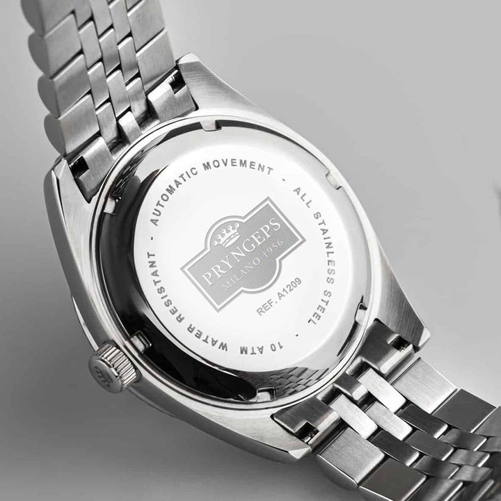 Orologio Uomo Pryngeps Automatico Malachite Verde Acciaio Jubilè A1209