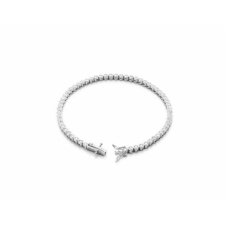 Bracciale Tennis Uomo Cesare Paciotti Argento Zirconi Bianchi JPBR2013B/19