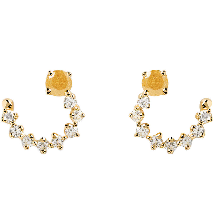 Orecchini Donna PDPaola Argento Dorato 925 Zirconi Colorati AR01-558-U