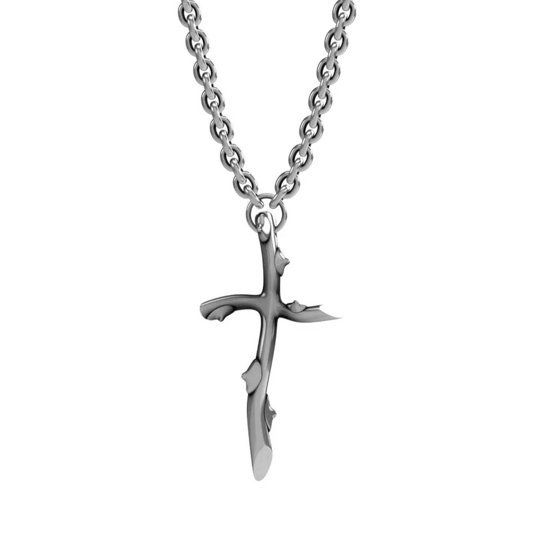 Collana Uomo John Richmond Croce Lucido Bronzo Argentato JRTP05BW