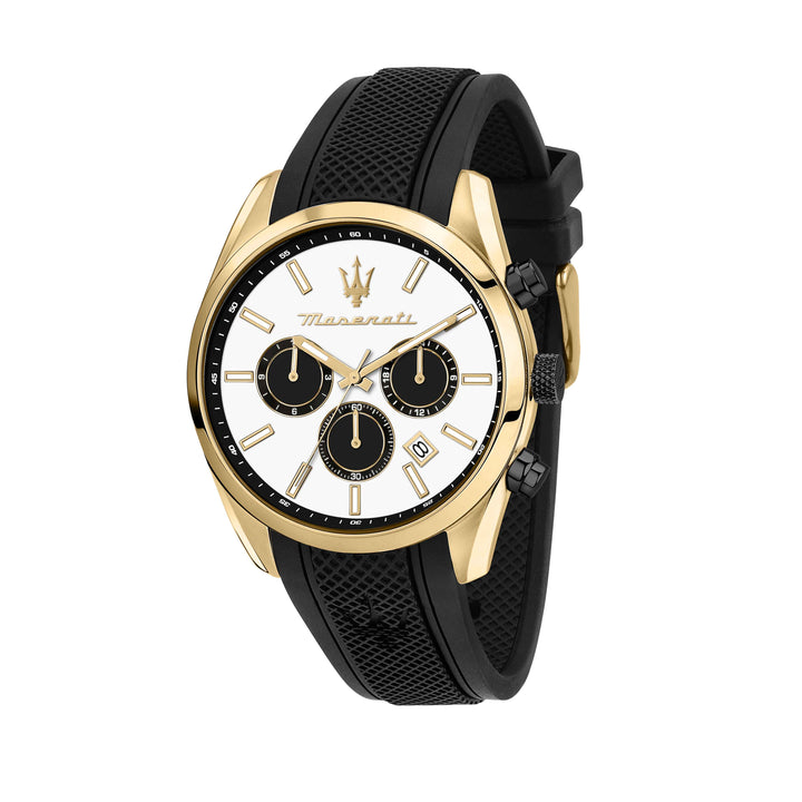 Orologio Uomo Maserati Acciaio Dorato Lucido Quarzo Cronografo Data R8851151001