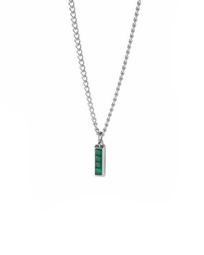 Collana Uomo Liu Jo Acciaio Zirconi Verdi MLJ619