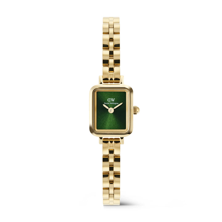 Orologio Donna Daniel Wellington Quadro Mini Acciaio Dorato Verde DW00100852
