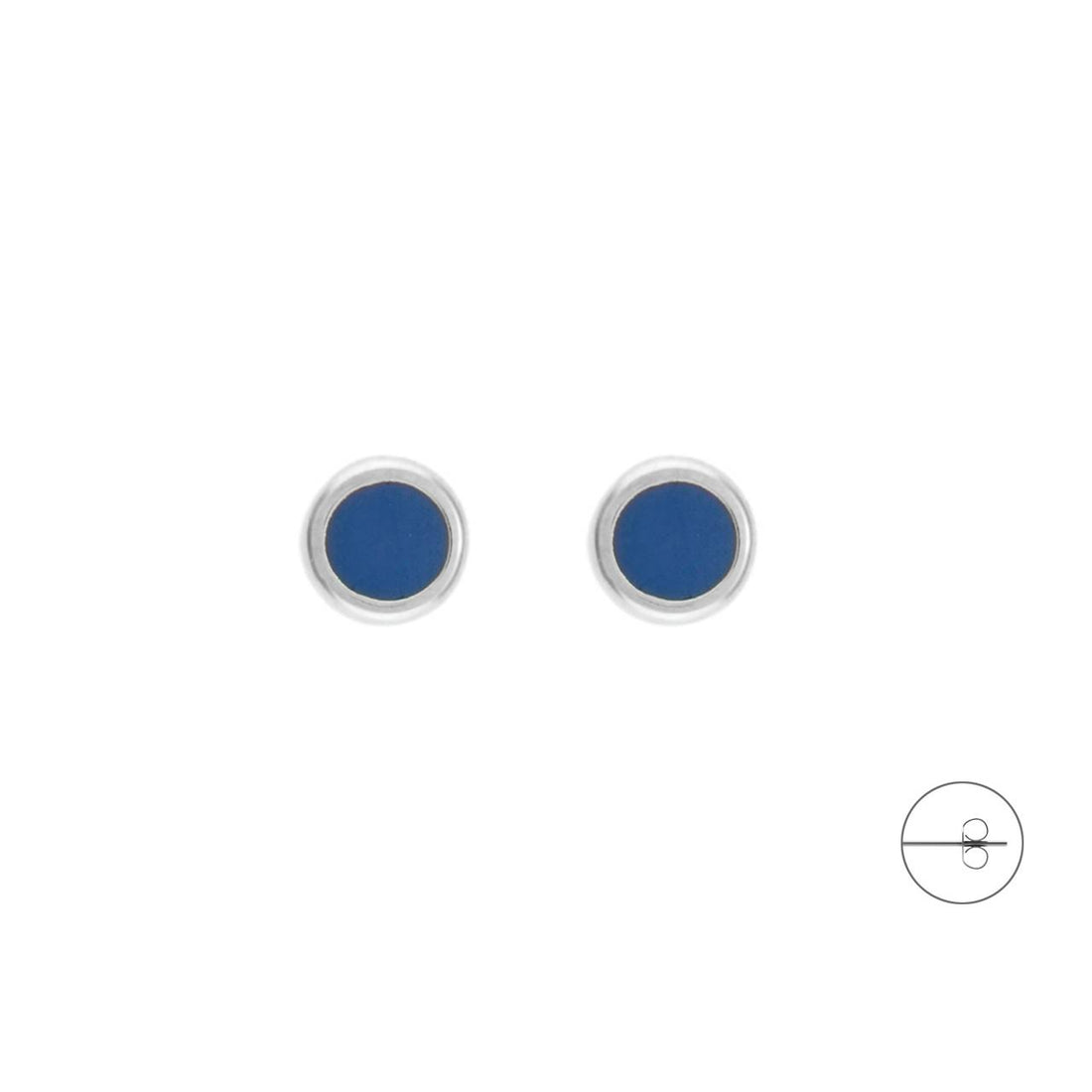 Orecchini Uomo 4US Cesare Paciotti Acciaio Punto Luce Tondo Blu 4UOR7084