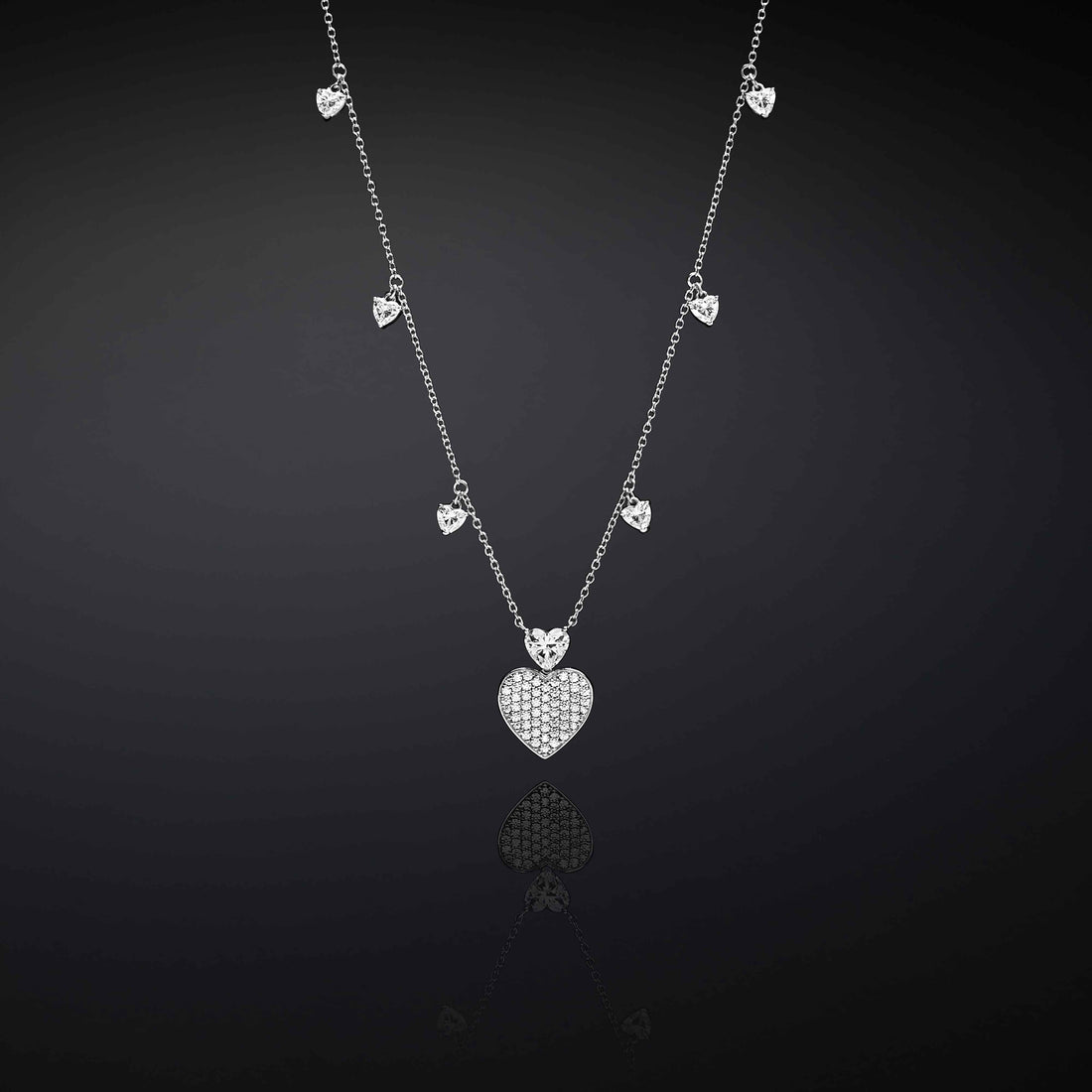 Collana Donna Chiara Ferragni Argento 925 Cuore E Cuoricini Zirconati J19AXD01