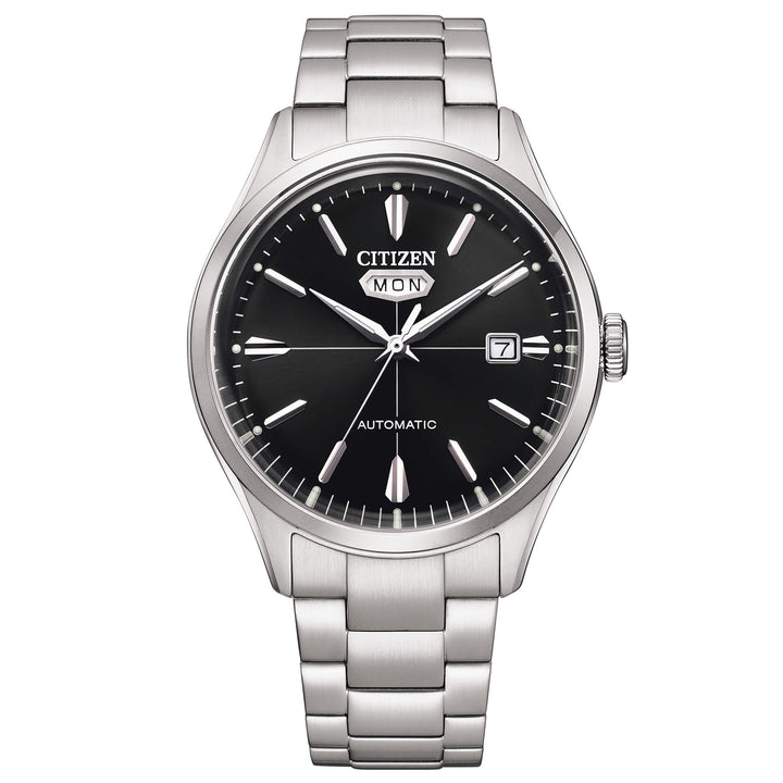Orologio Uomo Citizen Automatico Acciaio Nero Doppia Data NH8391-51E