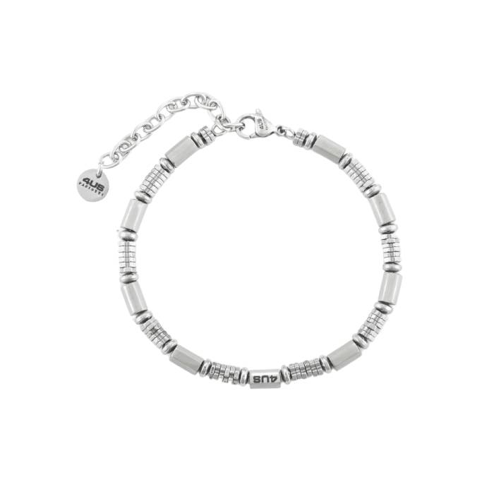 Bracciale 4US Cesare Paciotti Uomo Acciaio Rondelle Ematite 4UBR7023