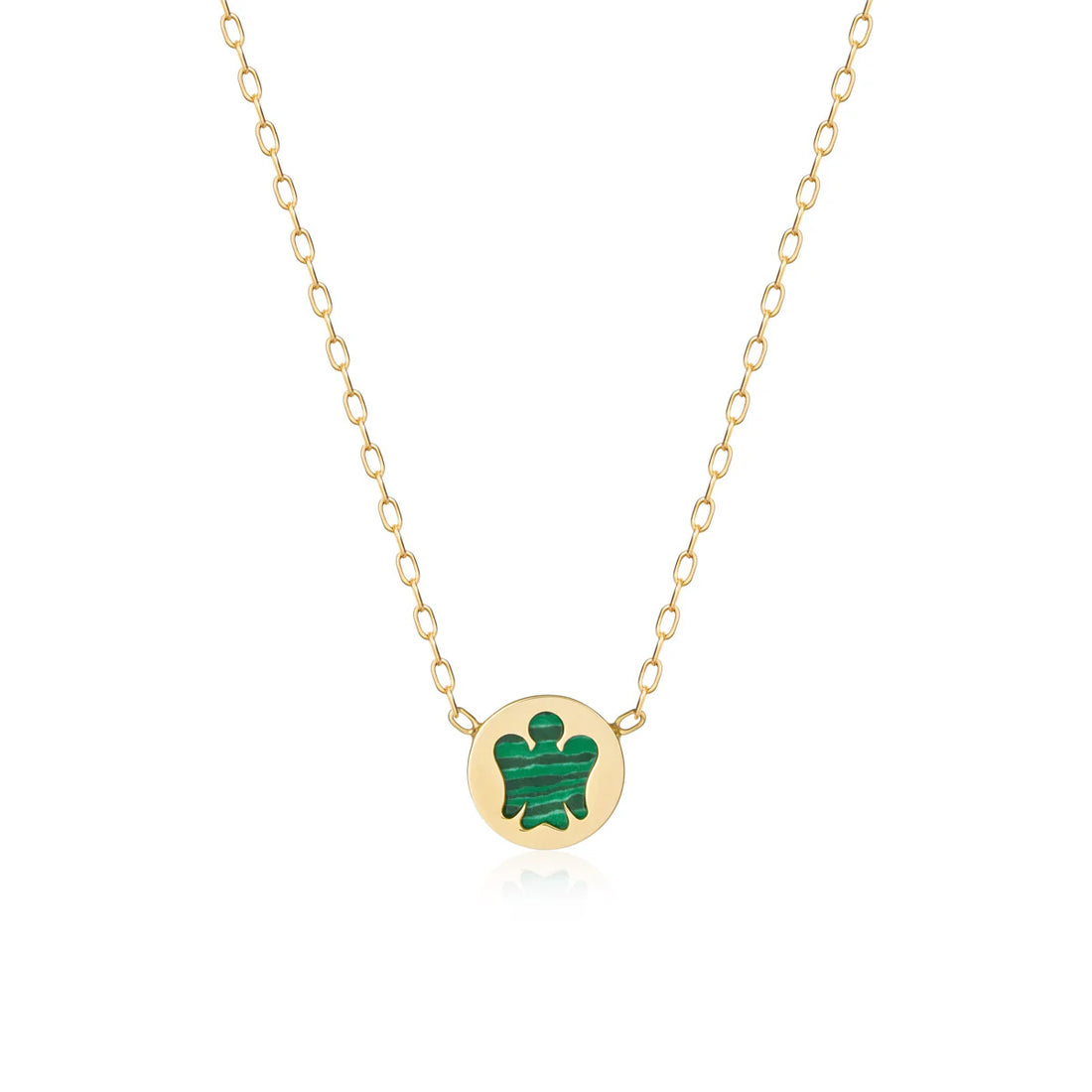 Collana Donna Ragazza Roberto Giannotti Angelo Oro Giallo 18 KT Malachite PZ688