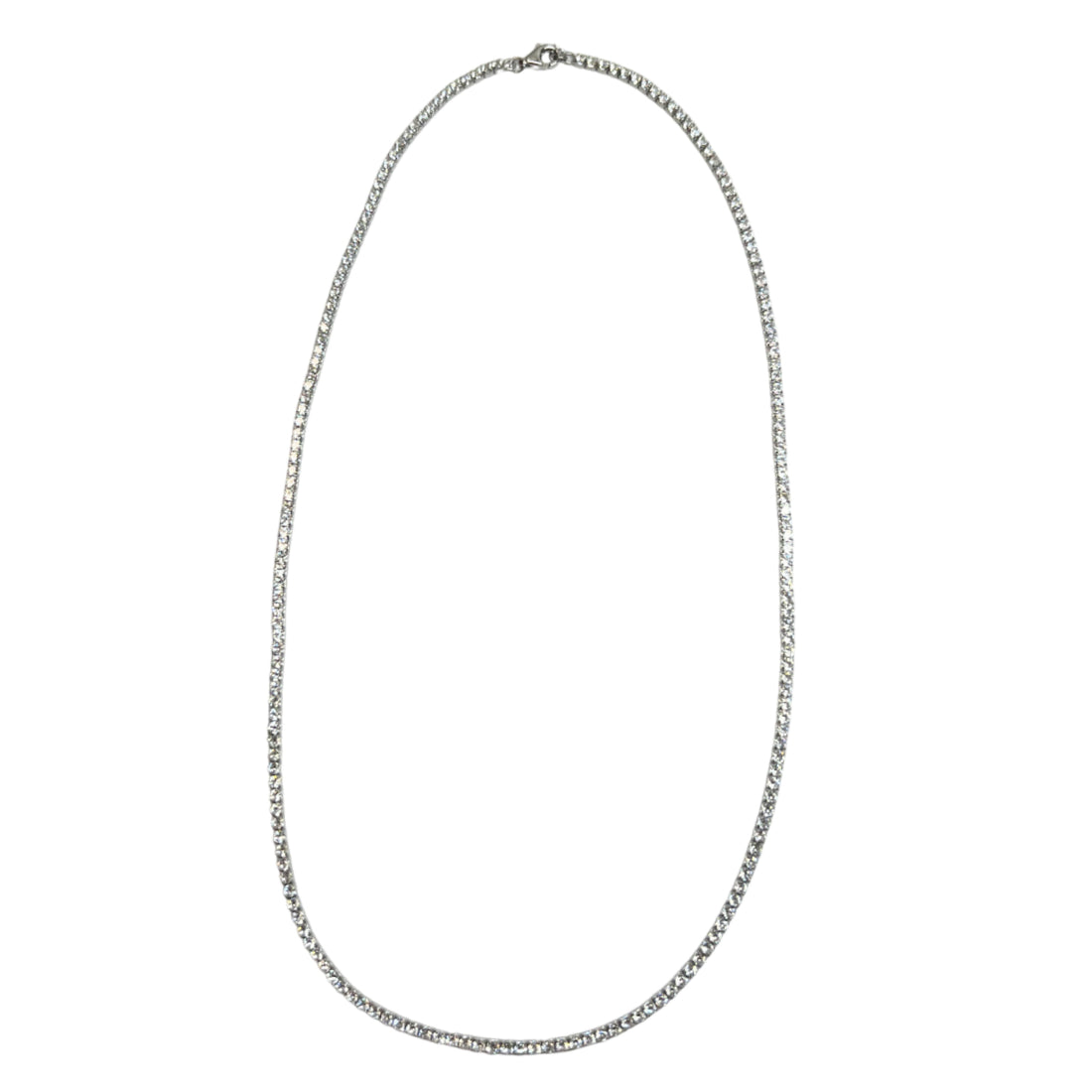 Collana Donna Re Mida Tennis Argento Lucido Zirconi Bianchi Tennis-7