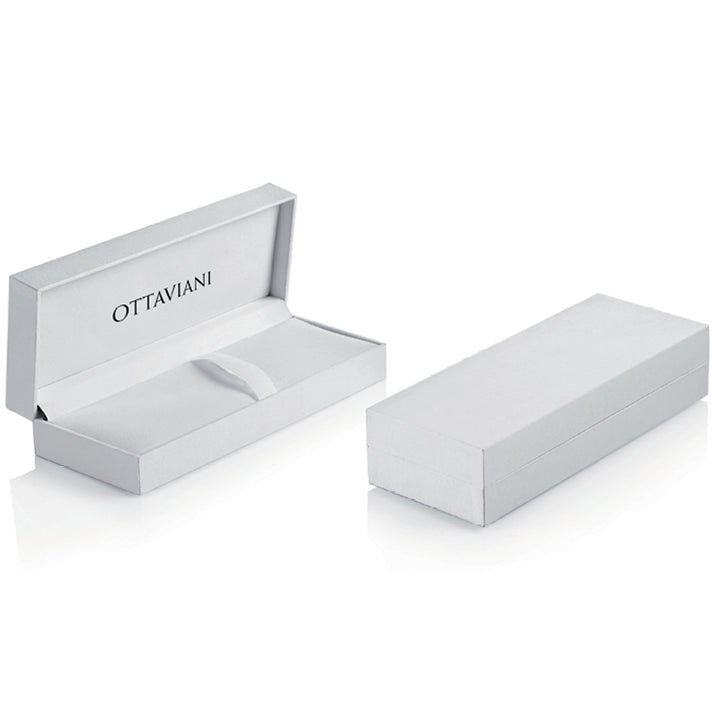Penna Ottaviani Biro Roller Acciaio Nero Bianco Home Collection 84286