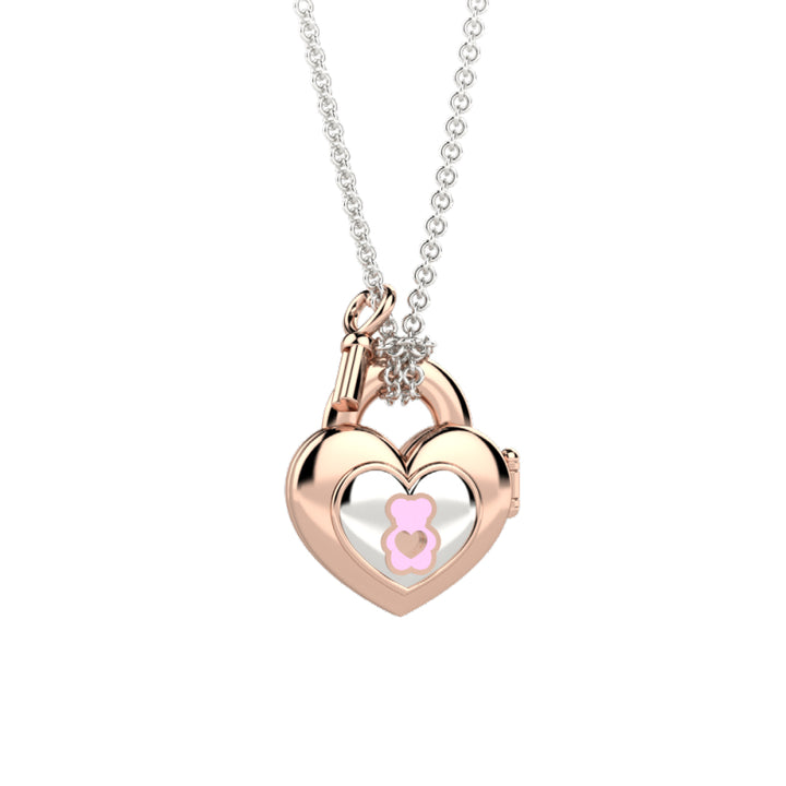 Collana Donna Nanàn Portami Con Te Cuore Rosè Orsacchiotto NAN0389