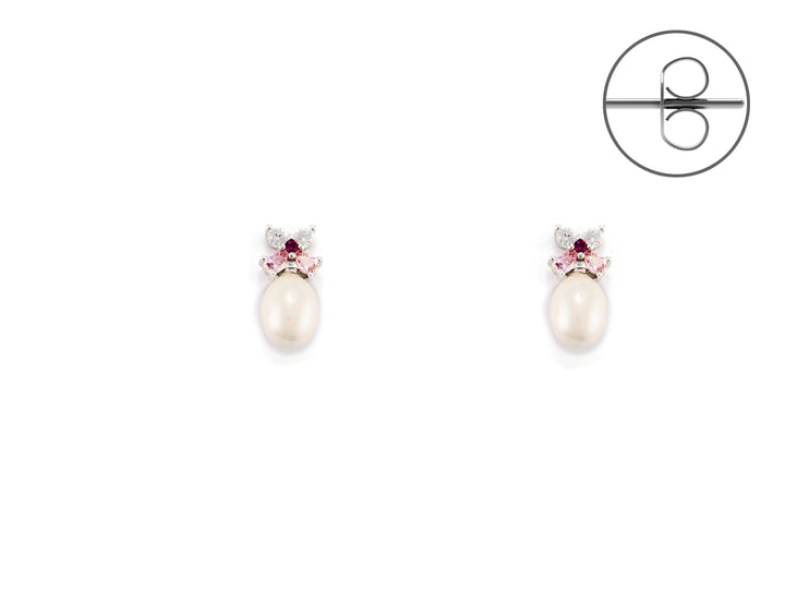 Orecchini Donna Argento 925 4US Cesare Paciotti perla e Zirconi 4UOR6106W