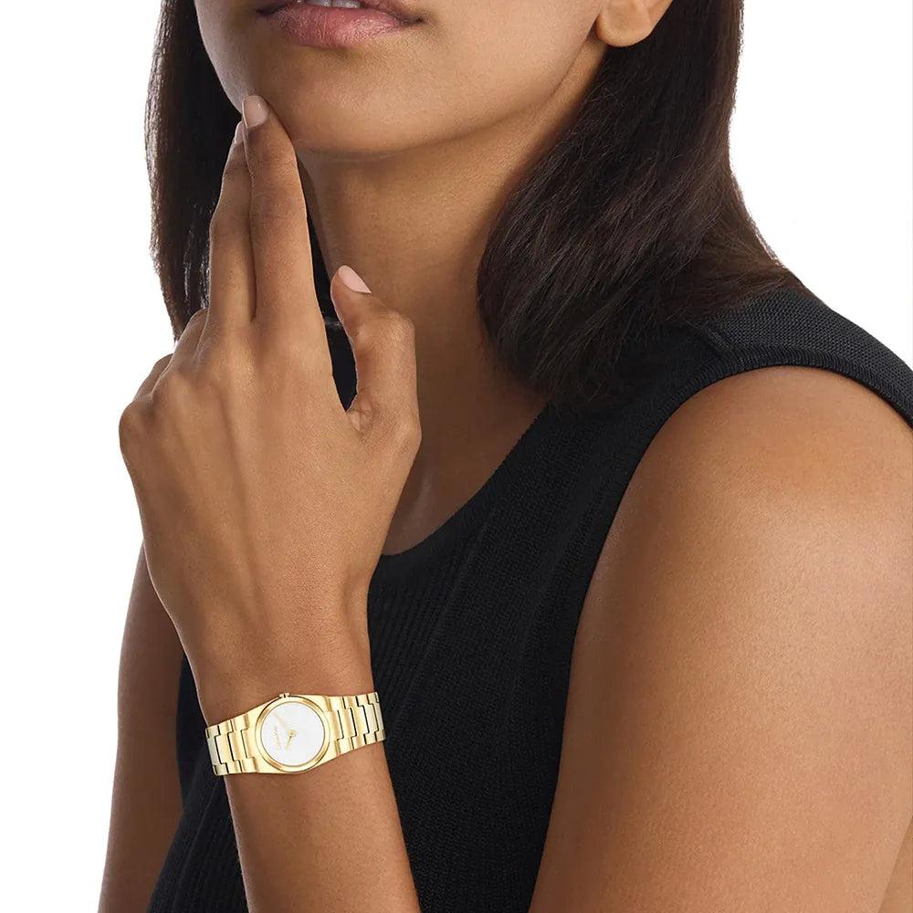 Orologio Donna Acciaio dorato Calvin Klein Quarzo Solo Tempo  Lucido 25100122