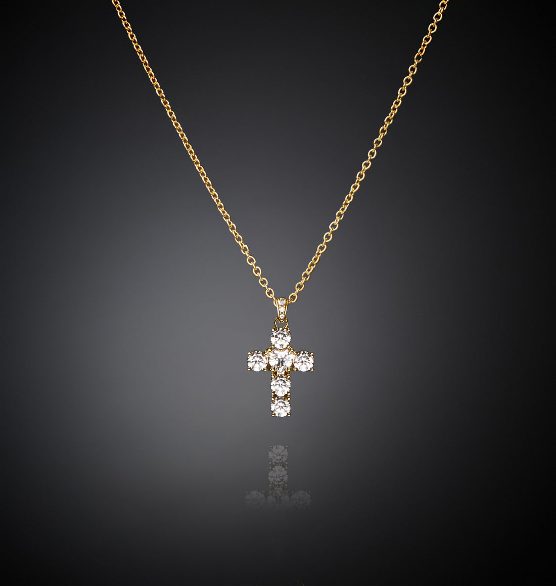 Collana Donna Chiara Ferragni Acciaio Croce Classica Zirconi Bianchi J19AWC10