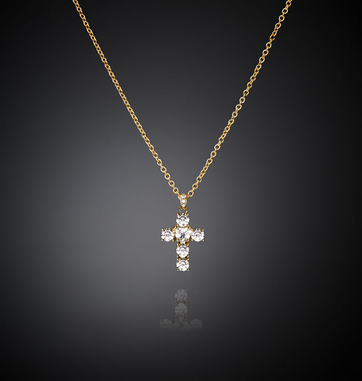 Collana Donna Chiara Ferragni Acciaio Croce Classica Zirconi Bianchi J19AWC10