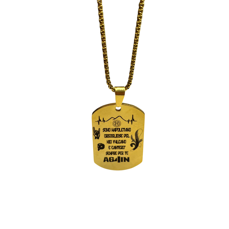 Collana Uomo Re Mida AG4IN Quarto Scudetto Napoli CL-C-11