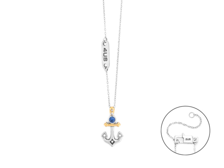 Collana Uomo 4US Cesare Paciotti Acciaio Bicolore Ancora  4UCL7800